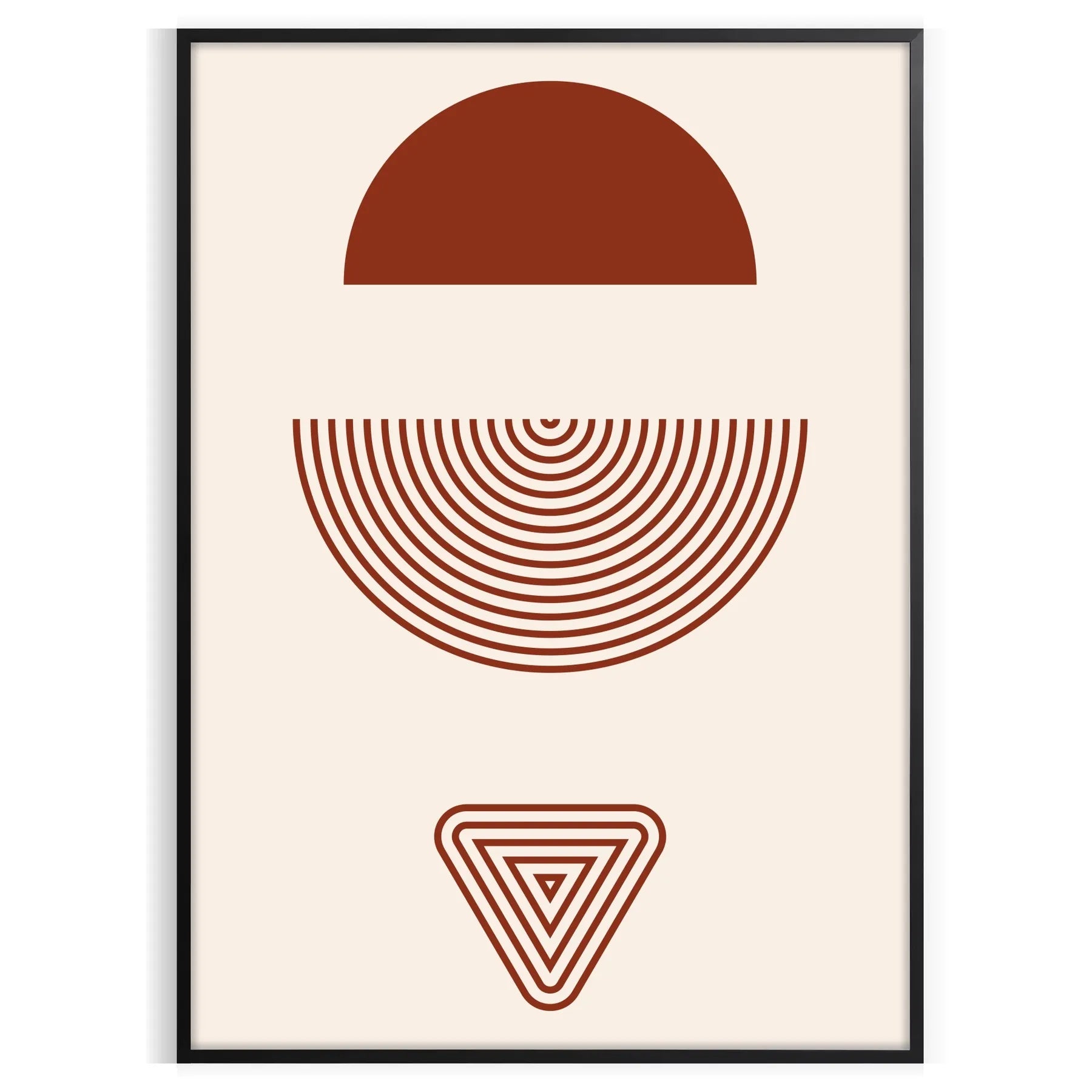 space Boho Framed Wall Art abstract poster stunning blend gray red hues perfect touch bohemian charm unique gift striking decor piece frameless style