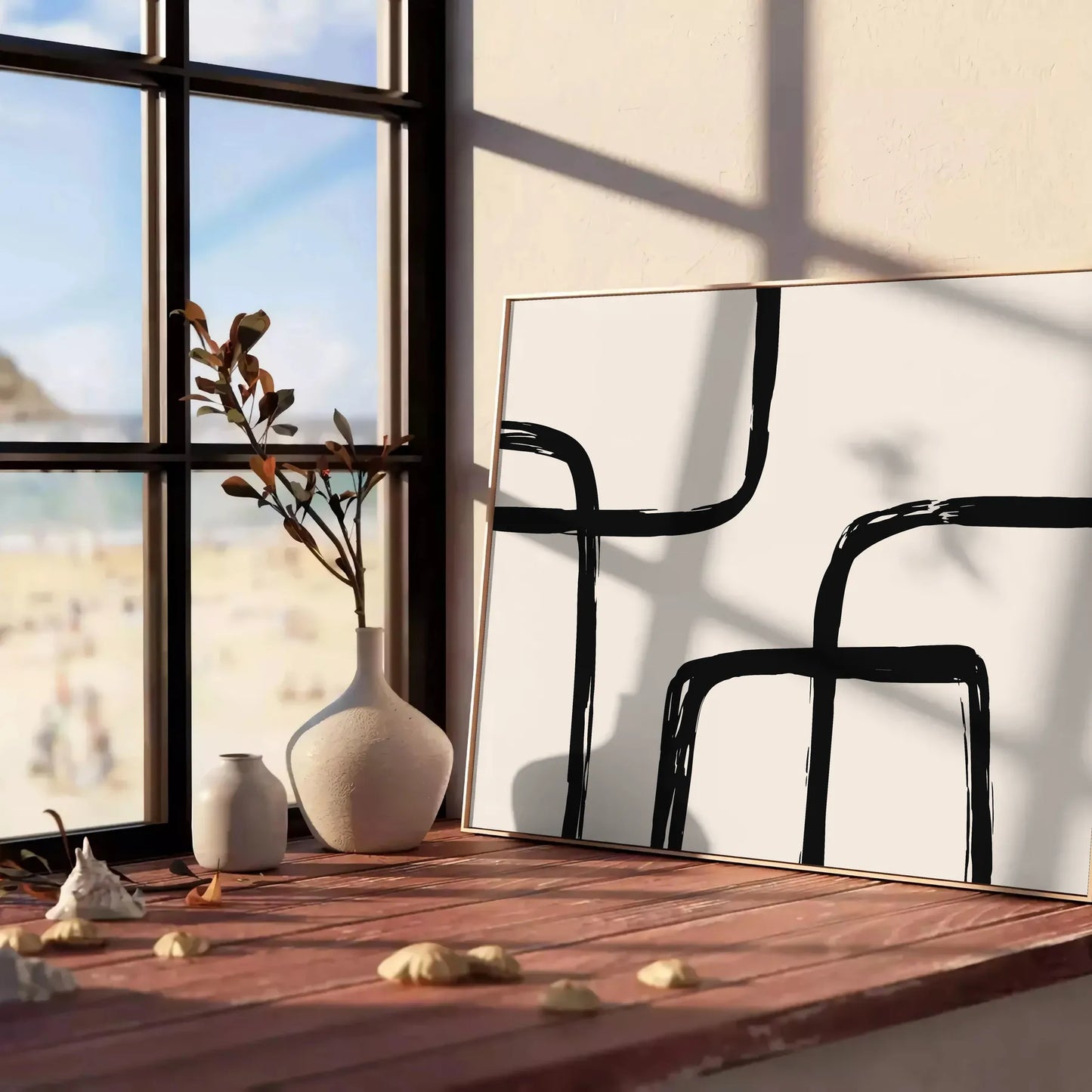 space stunning Large Boho Wall Art poster abstract bohemian designs elegant gray black tones artwork home unique gift version unframed option versatile display