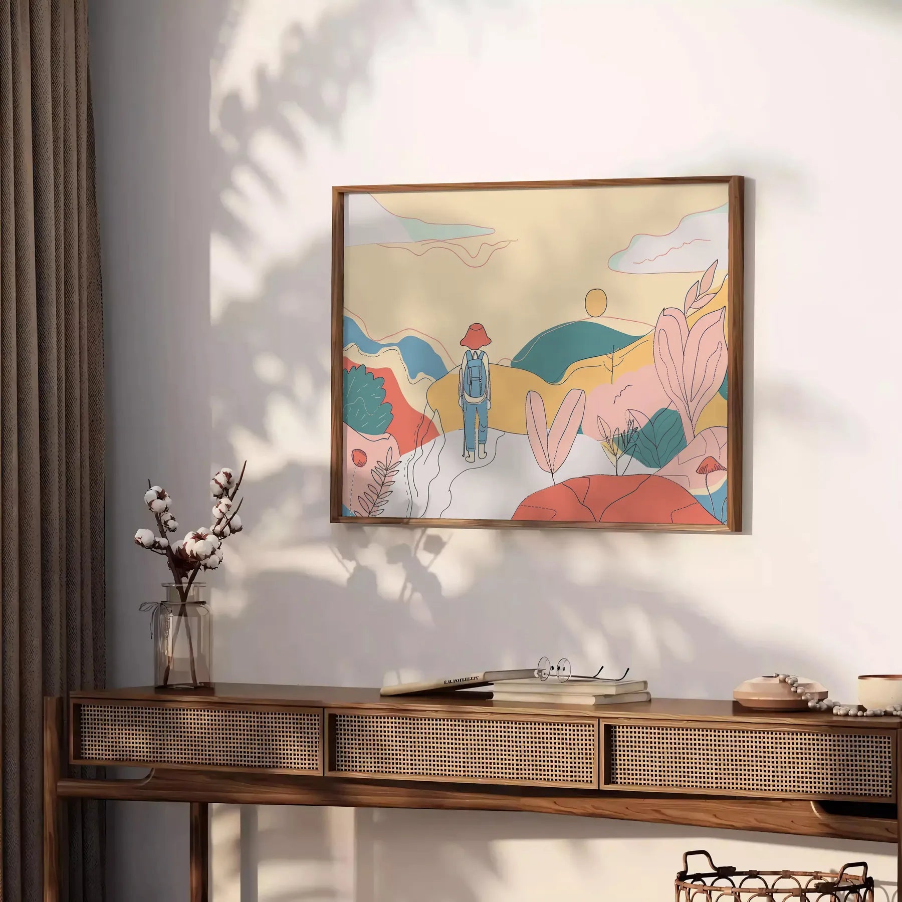 space vibrant Boho Abstract Wall Art Poster perfect blend colorful bohemian charm eye artwork ideal splash creativity gifting versatile sizes A4 cm A0