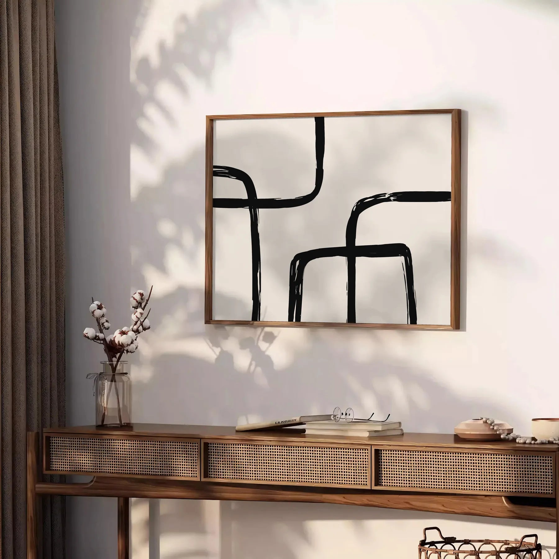 space stunning Large Boho Wall Art poster abstract bohemian designs elegant gray black tones artwork home unique gift version unframed option versatile display