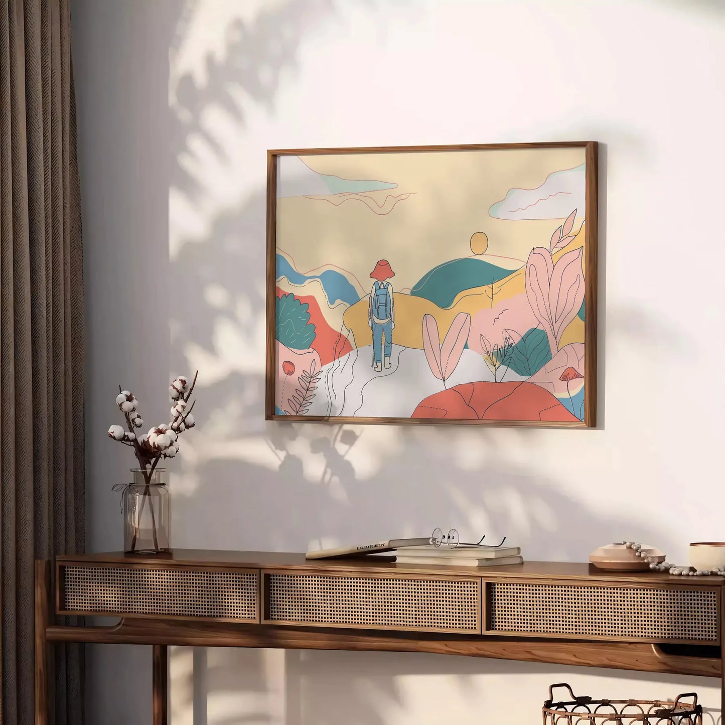 space vibrant Boho Abstract Wall Art Poster perfect blend colorful bohemian charm eye artwork ideal splash creativity gifting versatile sizes A4 cm A0